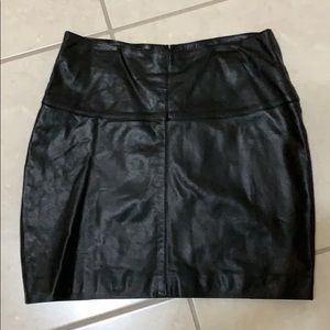 Wilson’s black leather skirt